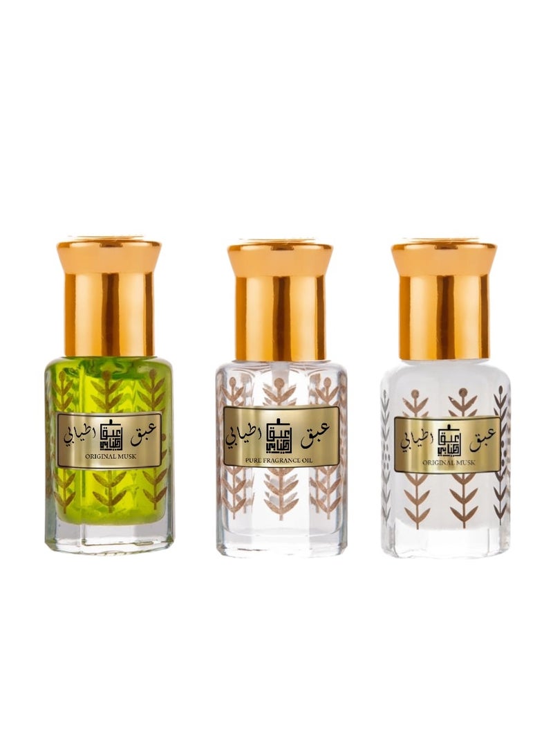 ABAQ ATYABI White Musk, Rose Vanilla, Scandal, 6 ml 