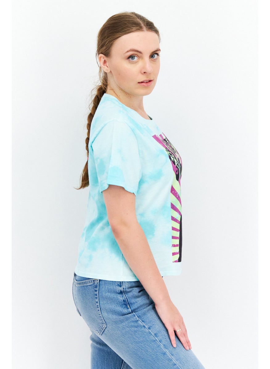 Women Round Neck Short Sleeve Graphic Print T-Shirt, Mint Combo - pzsku/Z6D83E9EB0F696596AD93Z/45/_/1739715375/dab8ce99-f390-4ecd-8d9a-257a9990fd68