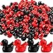 Rotatingpals 150 Pcs St Patricks Day Mini Ducks Resin Tiny Duck Little Small Figures Bulk for St Patricks Party Dollhouse Aquarium Decor Micro Garden Landscape DIY CraftsRedBlack - Image 2