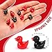 Rotatingpals 150 Pcs St Patricks Day Mini Ducks Resin Tiny Duck Little Small Figures Bulk for St Patricks Party Dollhouse Aquarium Decor Micro Garden Landscape DIY CraftsRedBlack - Image 4