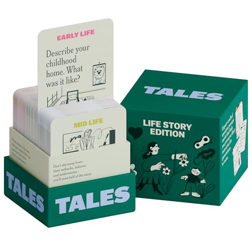 TALES 150 Life Story Interview Kit Cards, Conversation Cards for Families, Parents, Grandparents, Adults, Game Night, Road Trips, Dinner Table, Getting to Know You (New Edition) - Image 1