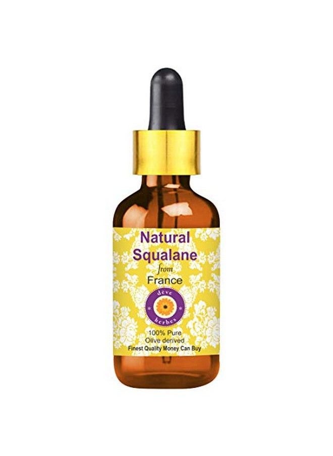 Deve Herbes - Pure Natural Squalane Oil (Derived From Olives) With Glass Dropper 100% Natural Therapeutic Grade Cold Pressed For Skin & Hair 30Ml 30Ml (1.01 Oz) With Glass Dropper (Dhnsql30Gd) - Image 1