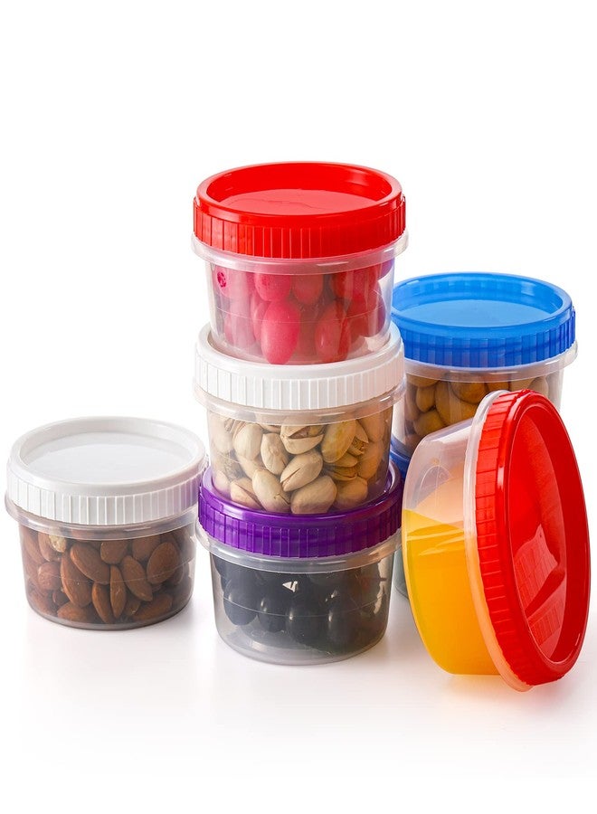 Okllen 40 Pack Small Storage Container Boxes, 10 OZ Food Container Jar with Airtight Screw Lid, Reusable Wide Mouth Slime Cup for Snack, Soup, Fruit, BAP Free, Sturdy Plastic - Image 5