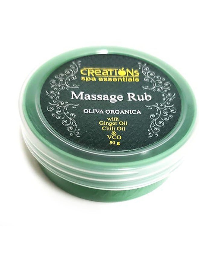 Creations Spa Essentials Massage Rub Oliva Organica 50g