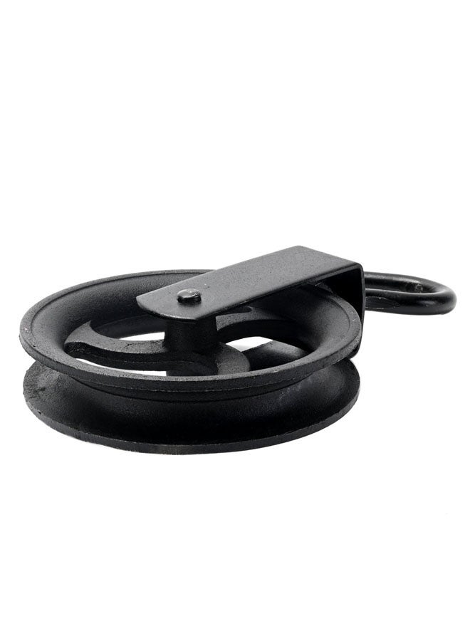 LAWAZIM Hand Wheel Rope Pulley with Hook - 200mm - Grooved Rotating Wheel with Integrated Hook, Rust-Resistant Smooth Operation Pulley for Rope Lifting, Hanging, DIY Projects, Workshop, and Garage Use - Image 3