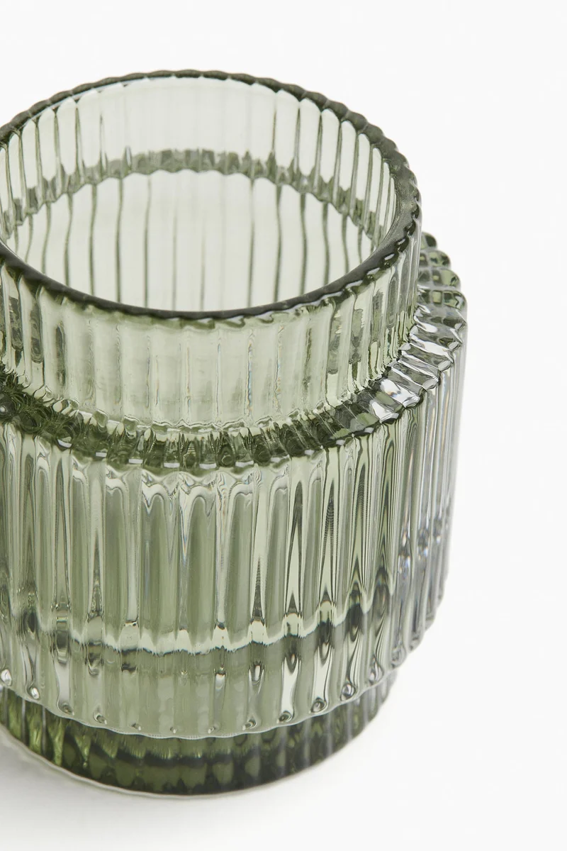 H&M Glass candle holder