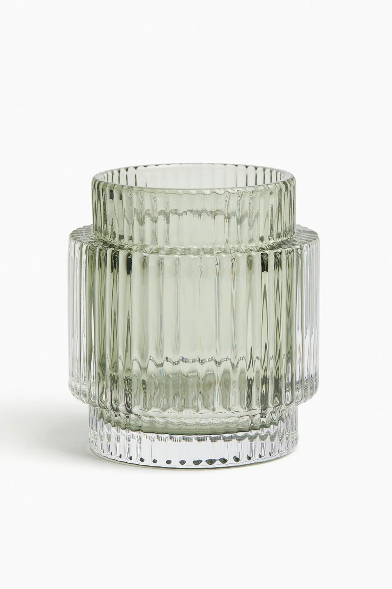 H&M Glass candle holder