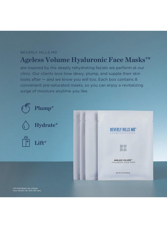 Ageless Volume Hyaluronic Face Mask Reduce Appearance Of Wrinkles Anti Aging Formula For Plump Moisturized Skin 8 Pack Hydrating & Firming Gentle Sheet Mask - pzsku/Z6D841F9ACE4D3C765226Z/45/_/1720504362/862dca13-8375-4d0a-a965-960ce2142add