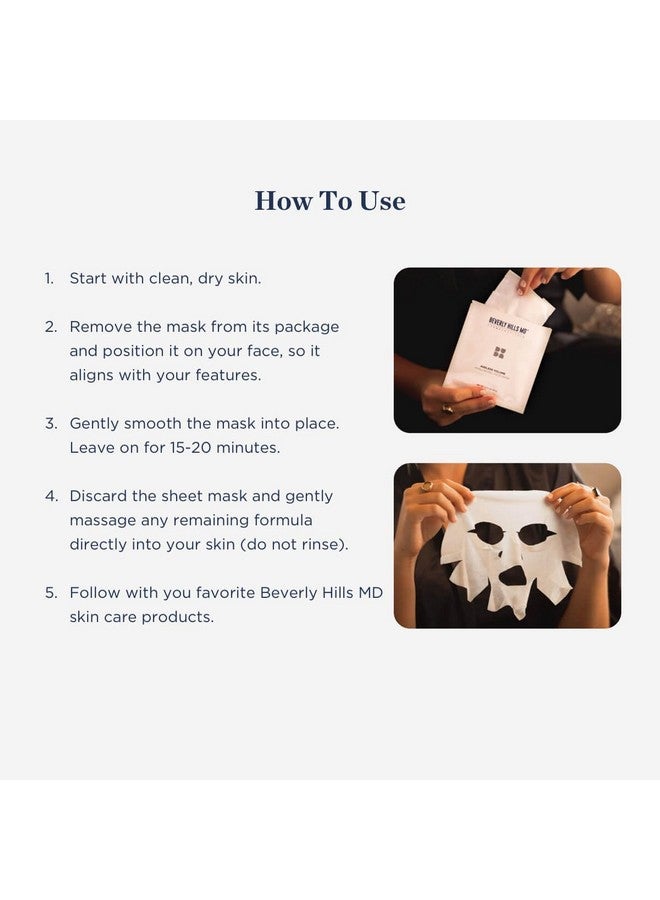 Beverly Hills MD Ageless Volume Hyaluronic Face Mask Reduce Appearance Of Wrinkles Anti Aging Formula For Plump Moisturized Skin 8 Pack Hydrating & Firming Gentle Sheet Mask - Image 4