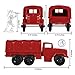 Tim Mee Toy TimMee Military Cargo Trucks 2 Red Plastic Army Men Deuce a Half Vehicles - Image 4