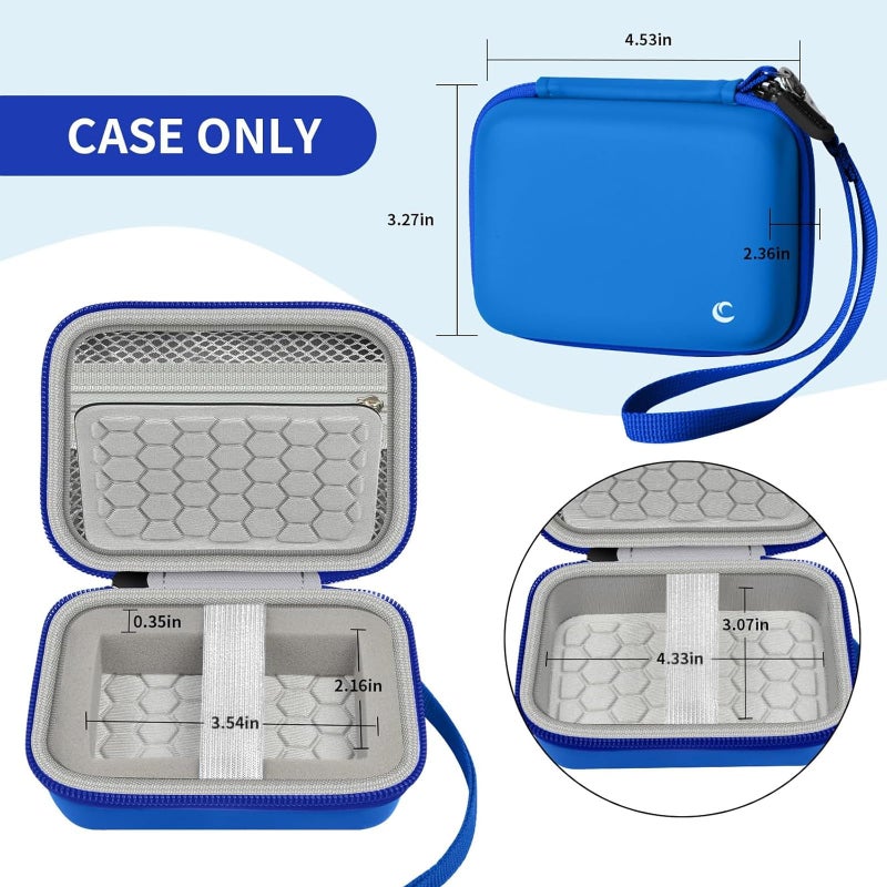 Comecase Carrying & Protective Case for Digital Camera, AbergBest 21 Mega Pixels 2.7" LCD Rechargeable HD/Kodak Pixpro/Canon PowerShot ELPH 180/190 / Sony DSCW800 / DSCW830 Cameras for Travel - Blue - Image 5