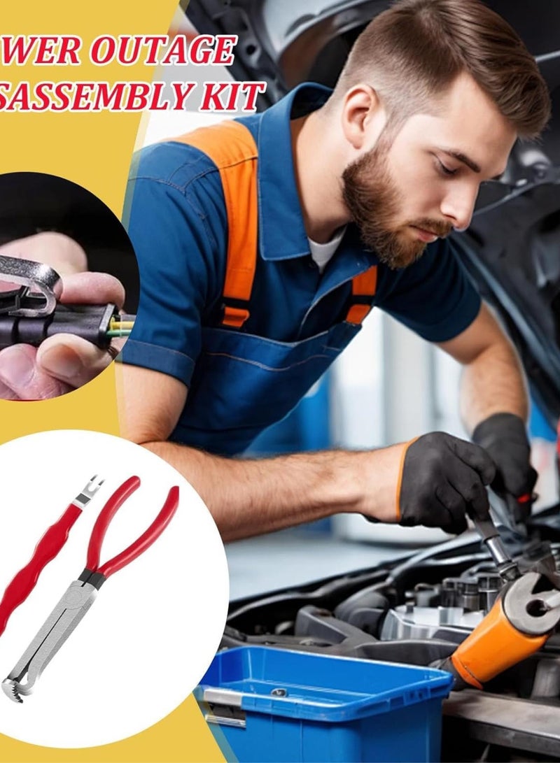 GGOOT Electrical Disconnect Pliers,Electric Plug Pliers Kit | Wire Connector Remover Sturdy Retaining Ring Pliers Auto Repair Hardware Tools for Automotive Repair Hardware - Image 2