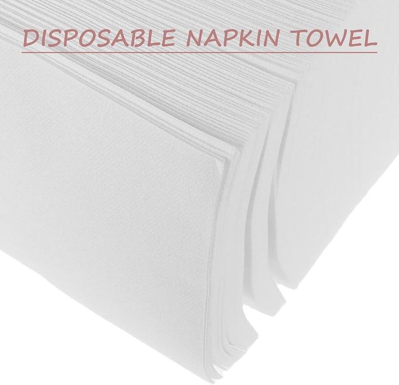 White Disposable Paper Dinner Napkins 20x40cm 100Pcs for Wedding Party Bathroom Hand Towels - Image 4