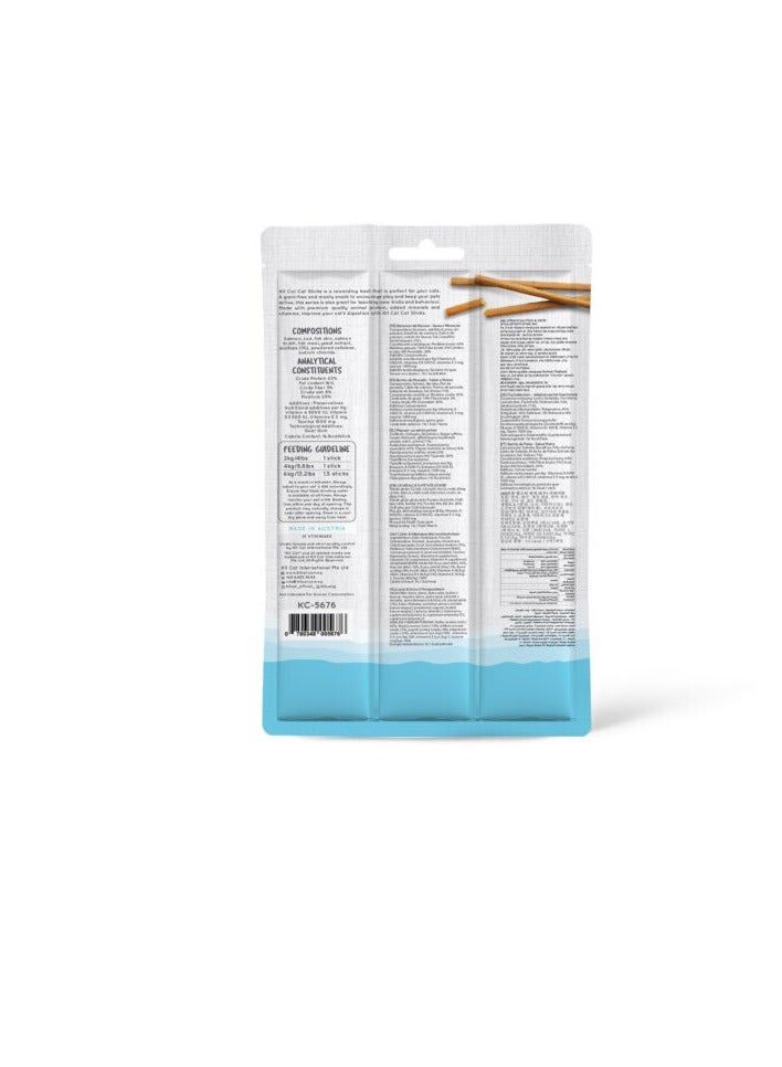 Kit Cat Grain Free Cat Stick Salmon & Scallop 15g - 4 Piece - Image 2