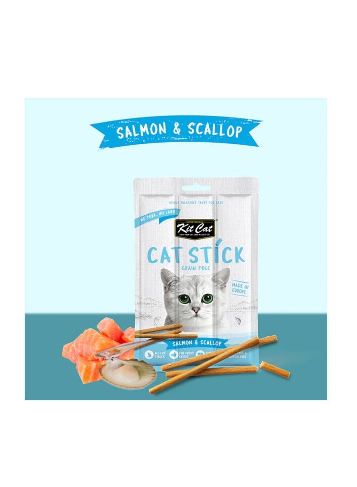 Kit Cat Grain Free Cat Stick Salmon & Scallop 15g - 4 Piece - Image 3