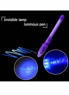 KASTWAVE Invisible Ink Pen, 7Pcs Invisible Disappearing Ink Pen with UV Light Fun Activity Entertainment for Secret Message Kids Goodies Bags Toy, Party Favors Gifts Party Game Drawing and Writing Fun Pen🎨【Hi  - Image 4