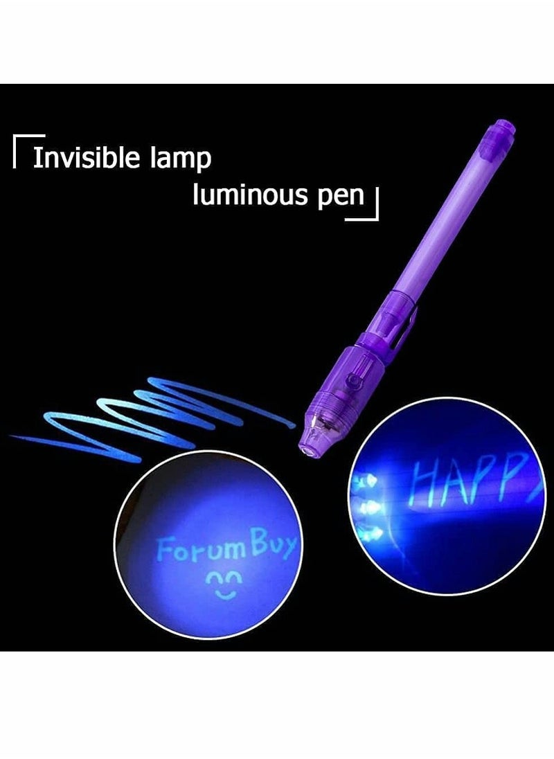 KASTWAVE - Invisible Ink Pen, 7Pcs Invisible Disappearing Ink Pen with UV Light Fun Activity Entertainment for Secret Message Kids Goodies Bags Toy, Party Favors Gifts Party Game Drawing and Writing Fun Pen🎨【Hi - Image 1