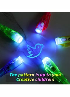 KASTWAVE Invisible Ink Pen, 7Pcs Invisible Disappearing Ink Pen with UV Light Fun Activity Entertainment for Secret Message Kids Goodies Bags Toy, Party Favors Gifts Party Game Drawing and Writing Fun Pen🎨【Hi  - Image 2