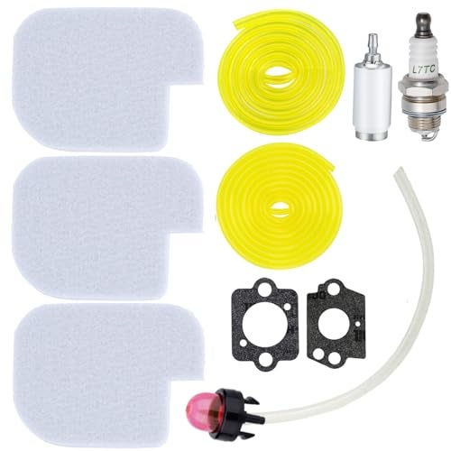 Powtol P3314 PP4218A Air Filter Tune Up Kit for Poulan Pro PP4218 PR4218 PP4218AVX PP3816 PP4018 PP4218 PP3516AVX 35cc 42cc Craftsman Chainsaw Parts with Fuel Line Fuel Filter Primer Bulb Replaces 530057925 - Image 1