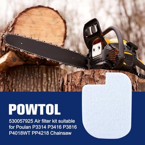 Powtol P3314 PP4218A Air Filter Tune Up Kit for Poulan Pro PP4218 PR4218 PP4218AVX PP3816 PP4018 PP4218 PP3516AVX 35cc 42cc Craftsman Chainsaw Parts with Fuel Line Fuel Filter Primer Bulb Replaces 530057925 - Image 4
