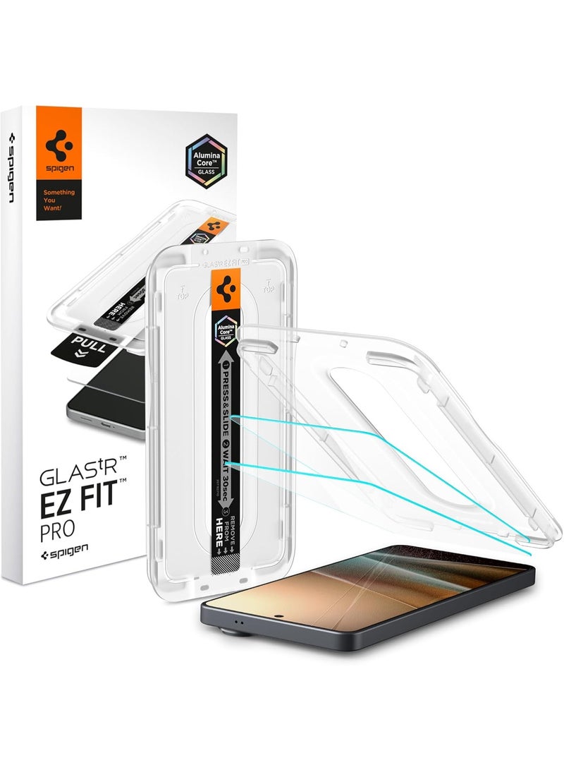 Spigen GLAStR EZ FIT PRO [حزمة 2 مضادة للانعكاس] واقي شاشة مضاد للتوهج من زجاج مقسى لجهاز سامسونج جالاكسي S26 ألترا [تعزيز المتانة بالألمنيوم] مقاومة للصدمات | محاذاة تلقائية - حزمة 2 - Image 1