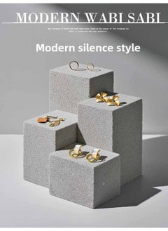 General Stone Geometry Photography Decoration Props Limestone Table Decoration Simple Creative Cosmetics Jewelry Photography-Light Source Color:Multi-layer Door Opening 8*21*30(cm)-0x0cm  - Image 2