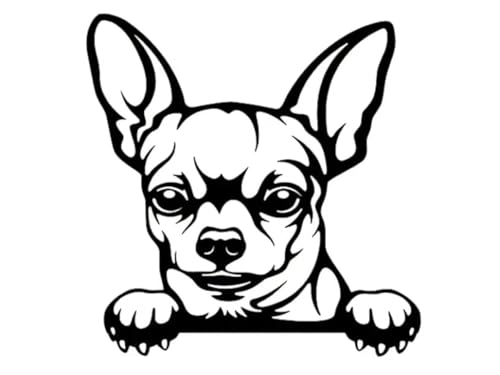 MAKTEM Peeking Chihuahua Sticker for Cars Cute Dog Decals for Window Bumper Mirror Indoor Outdoor Anime Vinyl Peel and Stick - Image 1