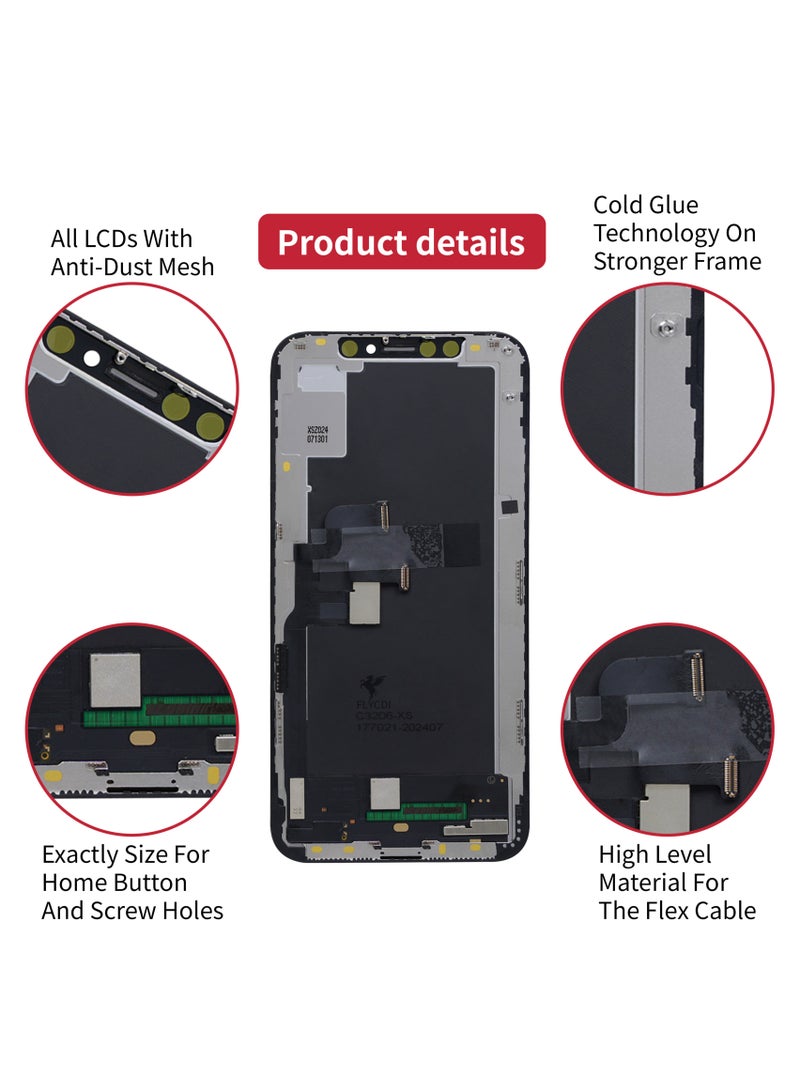FLYCDI For iPhone 15 Pro Soft OLED IC Removable, LCD Display Screen Replacement Kit with Installation Tools, High Brightness, Wide Color Gamut, Mobile Phone Repair PartsRemovable - Image 4