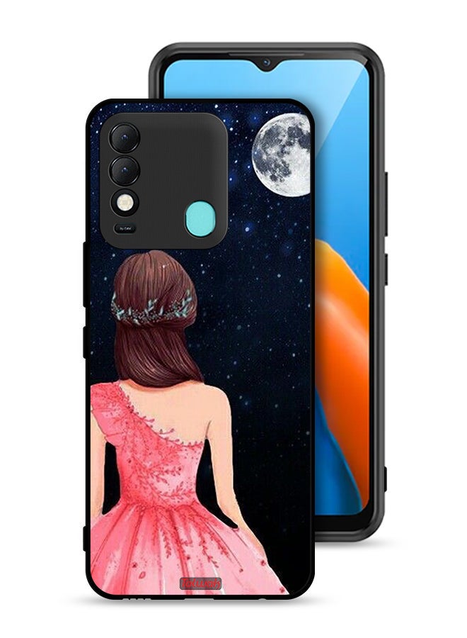 Tolwak Tecno Spark 8 Protective Case Cover Girl And Moon Art - Image 1