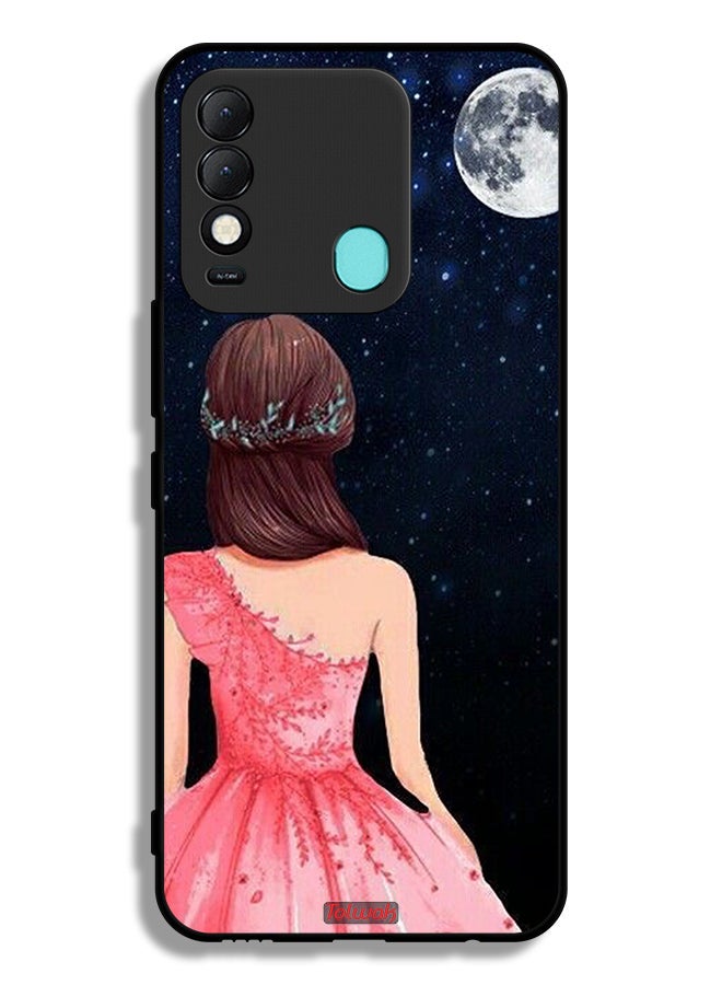Tolwak Tecno Spark 8 Protective Case Cover Girl And Moon Art - Image 2