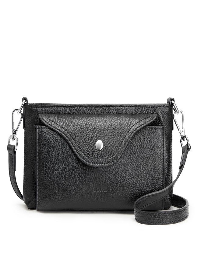 S-ZONE Small Leather Crossbody Bags for Women Phone Purse RFID Wallet Card Slots with Adjustable Strap - Image 1