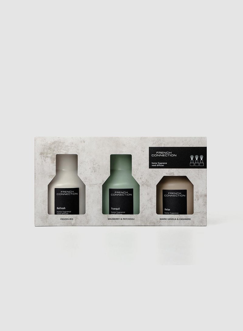 French Connection Stone range Trio of Reed Diffuser Gift Set 3 X 100ML - Image 2