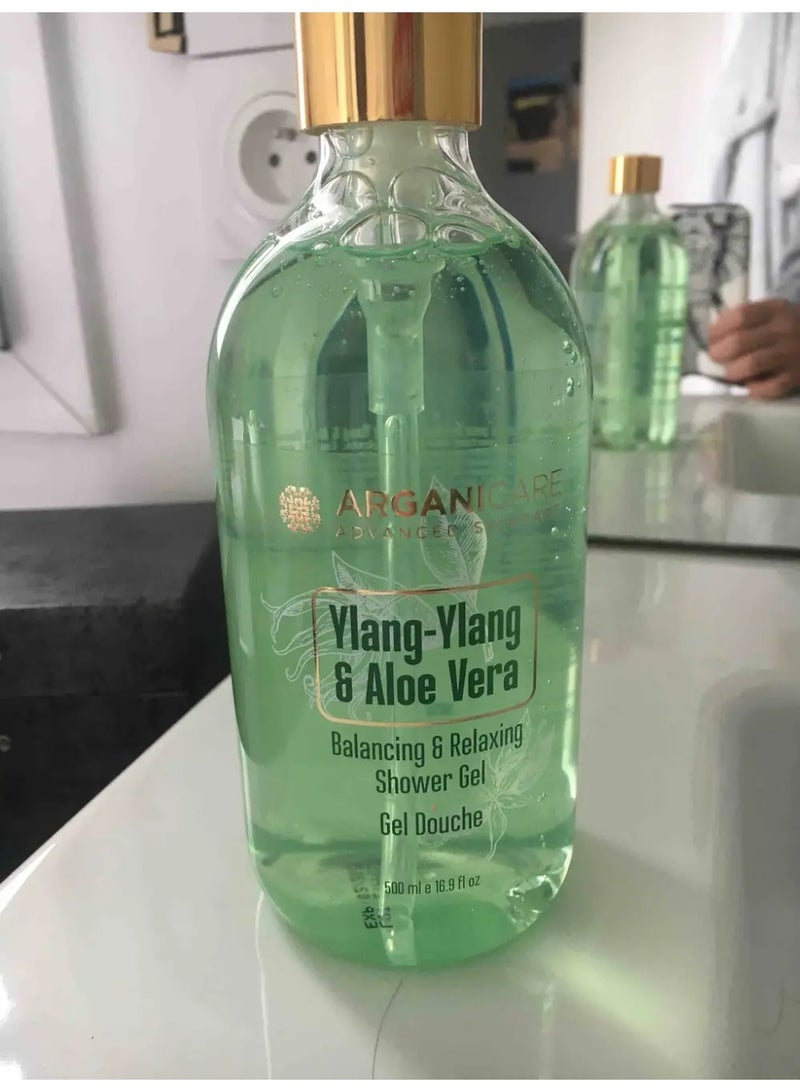 Arganicare Ylang-Ylang & Aloe Vera Shower Gel 500ml - Image 2