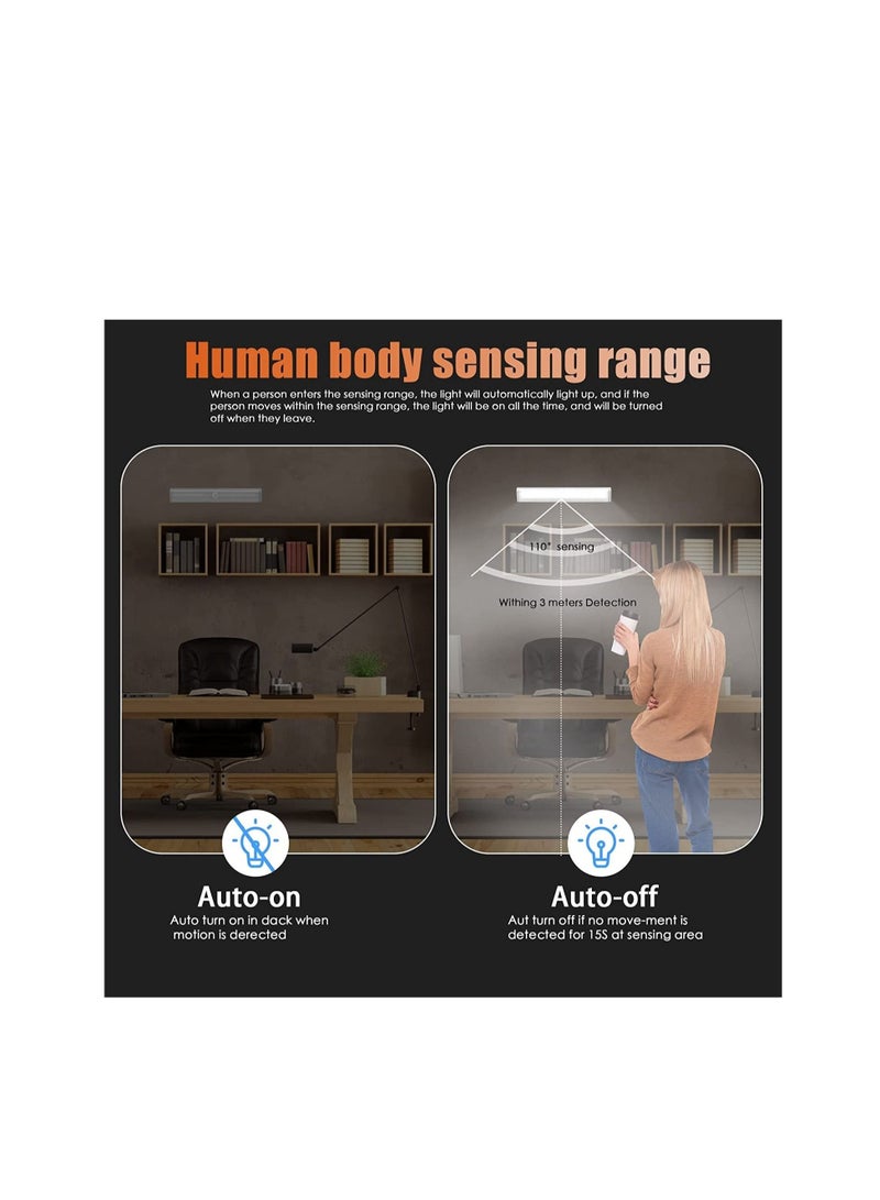كابتن تيك Motion Sensor LED Lights, 10 LED Battery Operated Motion Light, Stick-On Anywhere Magnetic Night Light Bar for Under Cabinet, Closet, Hallway, Stairway, Wardrobe, Kitchen, Vanity 2PCS - Image 2