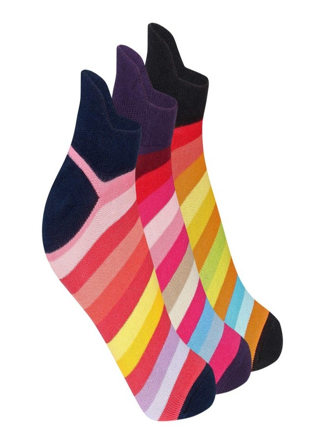 Supersox جوارب نسائية من سوبرسوكس، مضادة للروائح/خالية من الروائح، تسمح بمرور الهواء، مضادة للتقرحات، مصنوعة من قطن ممشط مضغوط، بتصميم رياضي، عبوة من 3 جوارب نسائية مناسبة لليوغا، والنزهات، والجري، والرياضة، والنادي الرياضي، عبوة من 3 - Image 1