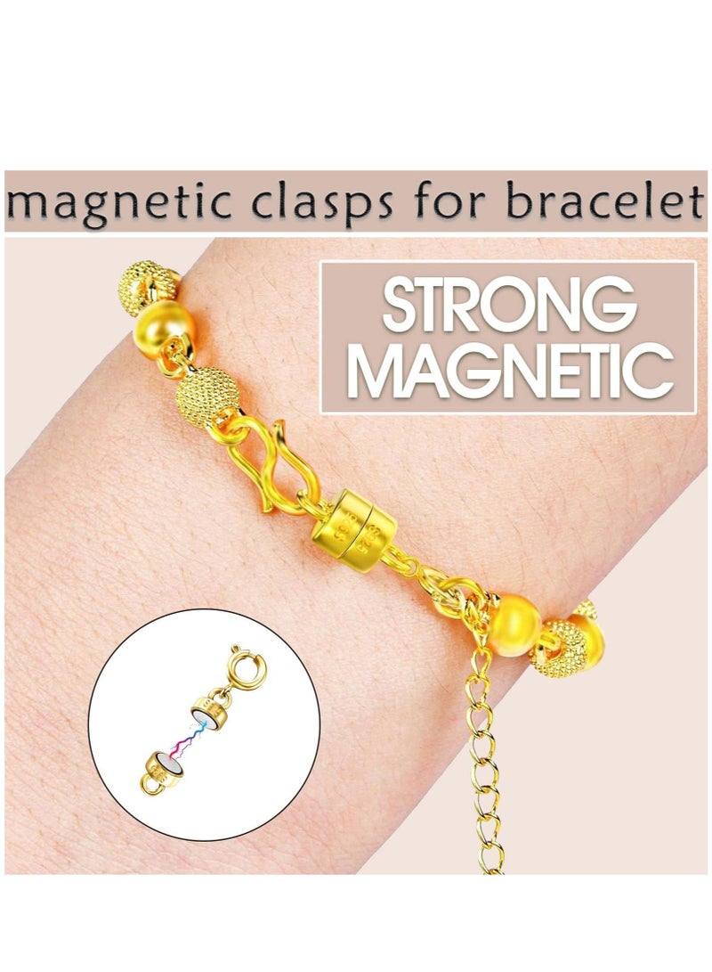 SYOSI Sterling Silver Necklace Clasps and Closures, Converters Jewelry Clasps for Bracelet Necklaces Chain, Gold and Silver Plated Jewelry Making Necklace Clasp for Small Necklace Bracelet - Image 2