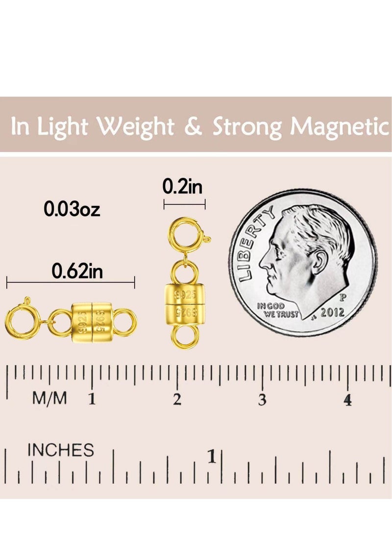 SYOSI Sterling Silver Necklace Clasps and Closures, Converters Jewelry Clasps for Bracelet Necklaces Chain, Gold and Silver Plated Jewelry Making Necklace Clasp for Small Necklace Bracelet - Image 3