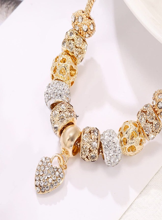 Peora Gold Plated Cubic Zirconia Studded Openable Charm Bracelet Stylish Fashion Jewellery Gift for Girls & Women - Image 5