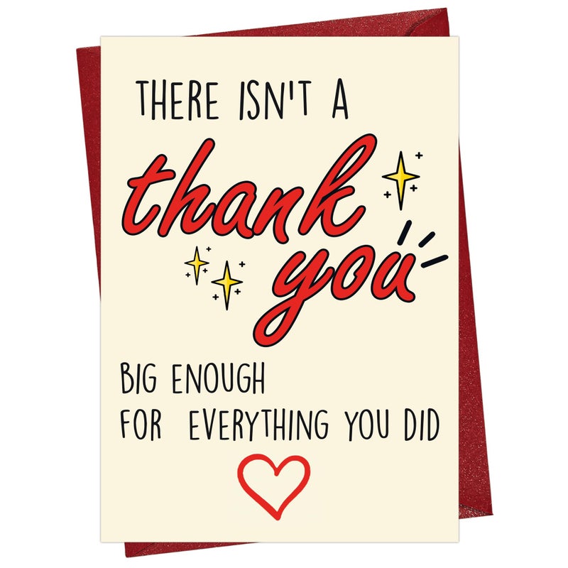 Cheerin Thank You Card â€“ Elegant Thank You Greeting Card with Envelope â€“ Thoughtful Appreciation Gift for Teacher, Boss, Friend, Coach, or Colleague - Image 1