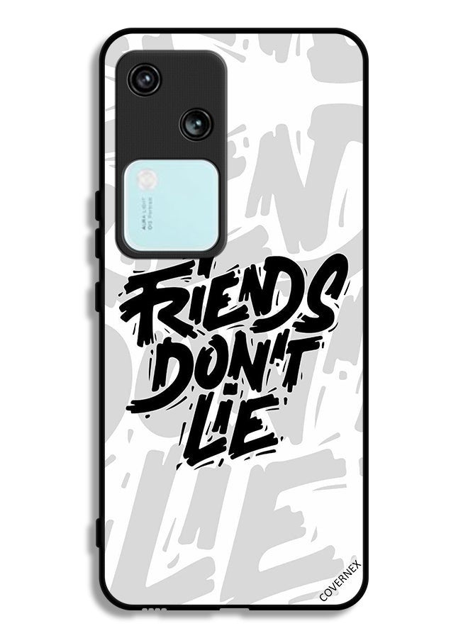 Covernex Vivo S18 5G Protective Case Cover Calligraphy Friends Don't Lie - Image 1