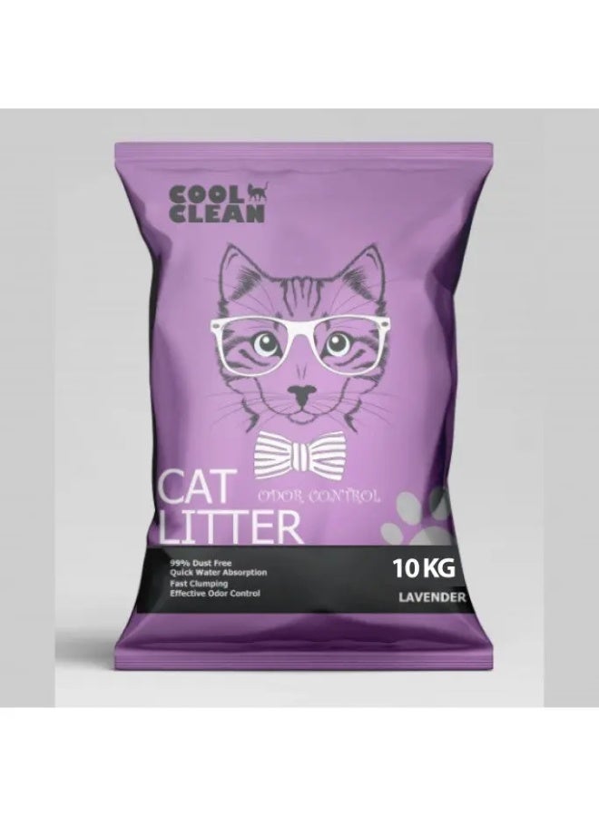 COOL CLEAN CLUMPING CAT LITTER LAVENDER 10 KG
