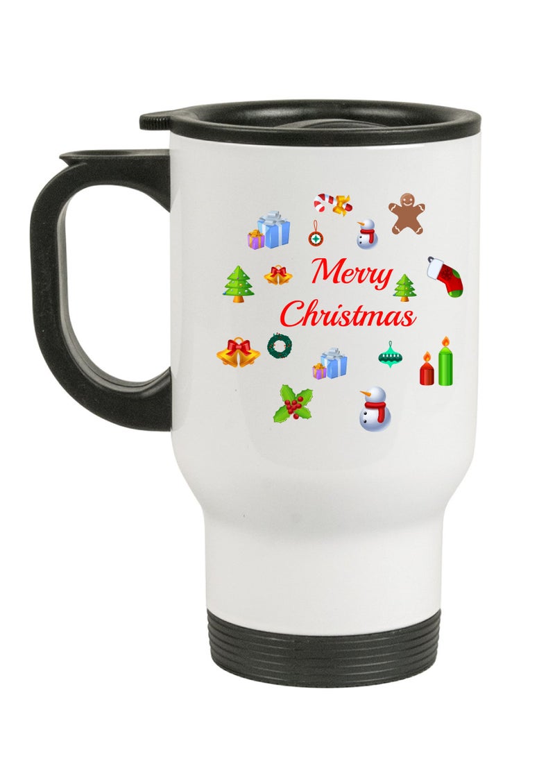 برينت شوب فور مي كوب سفر من الفولاذ المقاوم للصدأ هدية مناسبة لعيد الميلاد ومطبوع بموضوع الكريسماس (تصميم 5) - Image 2