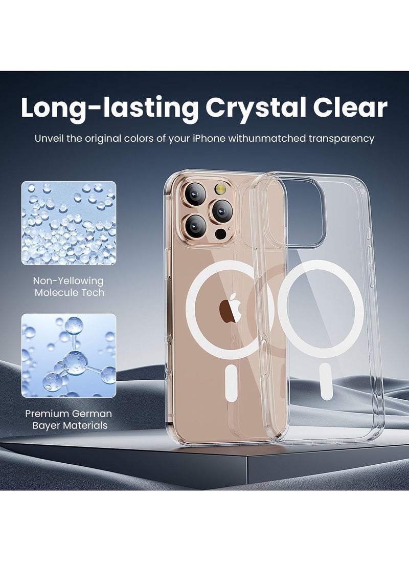 Raxoom Strong Magnetic Clear Case for iPhone 16 Pro Max [Compatible with MagSafe] | Grade Drop Tested | Shockproof Protective Slim Thin iPhone 16 Pro Max Cover 6.9 Inch | Crystal Clear, Scratch-Resistant Case for Maximum Protection - Image 4