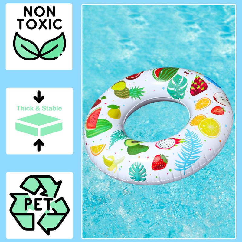 فايند يو ويل Finduwill 4 Pack Pool تعويم مع 2 عبوة كرات الشاطئ أنابيب سباحة قابلة للنفخ للسباحة للأطفال عوامات تطفو الأنبوب الداخلي الأعمار من 8 إلى 12 ألعاب حفلات الشاطئ للبالغين - Image 4