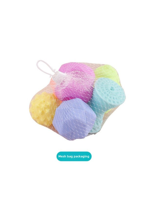 Custom Plus LOGO Vinyl Hand Ball Baby Toy Baby Touch Can Bite Soft Rubber Ball Custom-Color:6 Pack-Mesh Bag - Image 1