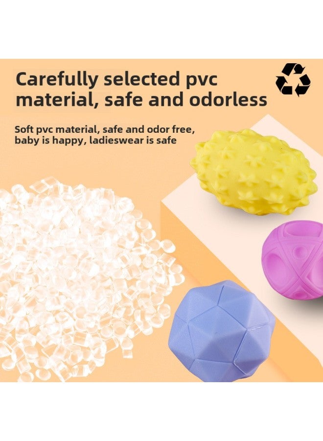 Custom Plus LOGO Vinyl Hand Ball Baby Toy Baby Touch Can Bite Soft Rubber Ball Custom-Color:6 Pack-Mesh Bag - Image 3