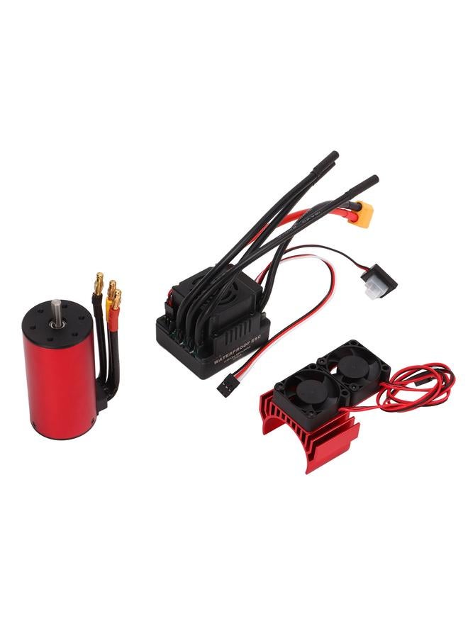 RC Brushless Motor Set 2150KV with 120A Brushless ESC XT60 Shaped Plug Dual Fan Heat Sink For Traxxas 1/8 RC Crawler