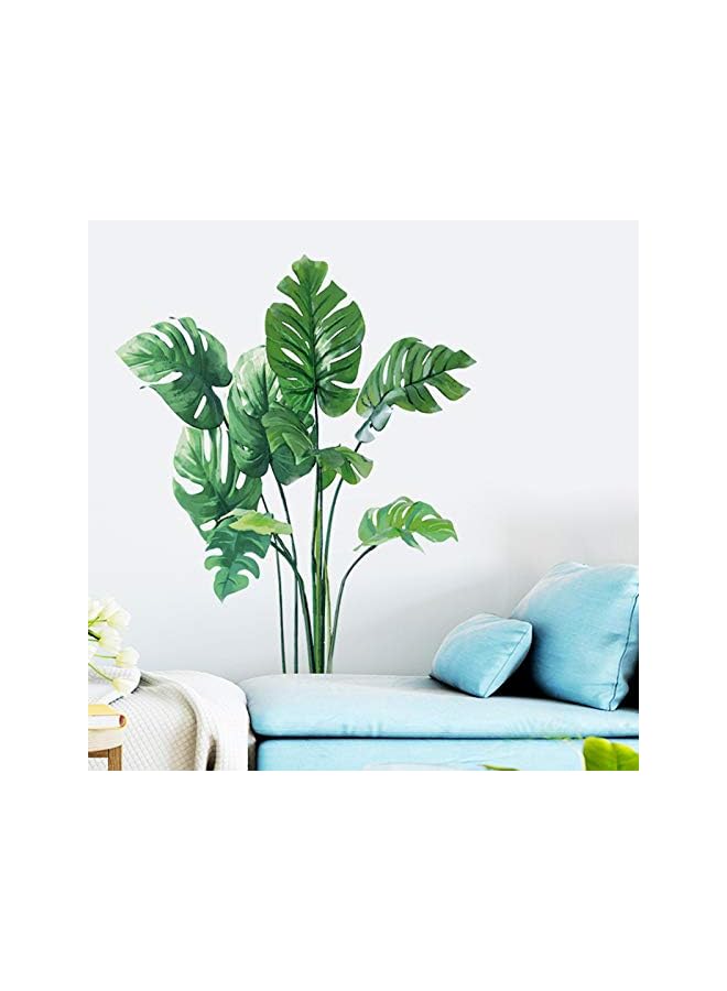 S-TOP Leaf Wall Decals Monstera Leaf Tropical Plants Wall Stickers for Living Room, Palm Leaf Wall Posters Natural Green Plants Art Murals Vinyl Wallpaper for Bedroom Nursery Office - Image 3