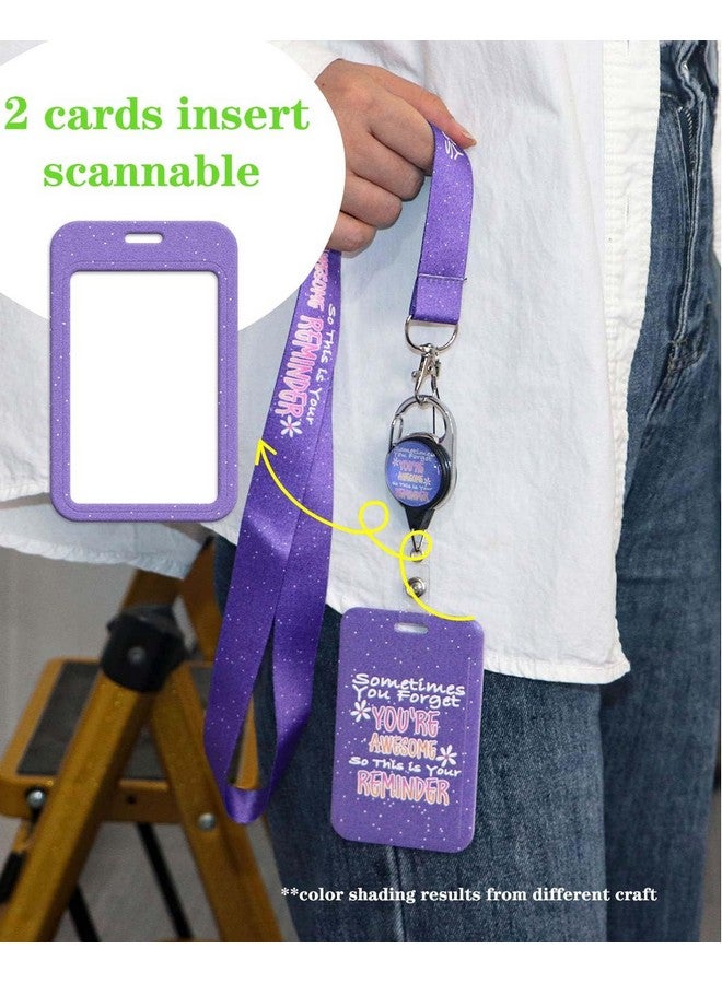 DMLSKY Teacher Id Lanyard Badge Holder Keychain Key Lanyard With Retractable Badge Reel Clip - Image 2
