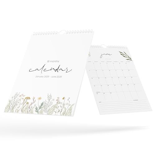 Karto Wall Calendar 2025 - Vertical 8.5x11 inch Runs Until June 2026 - Boost Your Productivity and Easy Planning with the Aesthetic Monthly Calendar - Flowers - Image 3